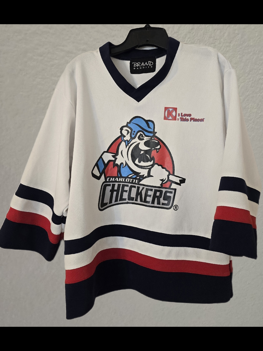 Vintage AHL Charlotte Checkers Youth Hockey Jersey